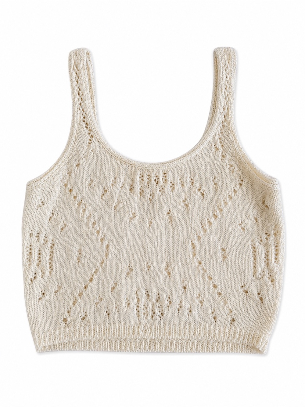 Rachel Zoe Crochet Crop Top Knit Tank XS Cottagecore Like New